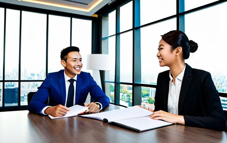 스포츠마케팅 직무 인터뷰 준비 가이드 - Confident Sports Marketing Job Interview**
A highly confident young professional, with features comm...