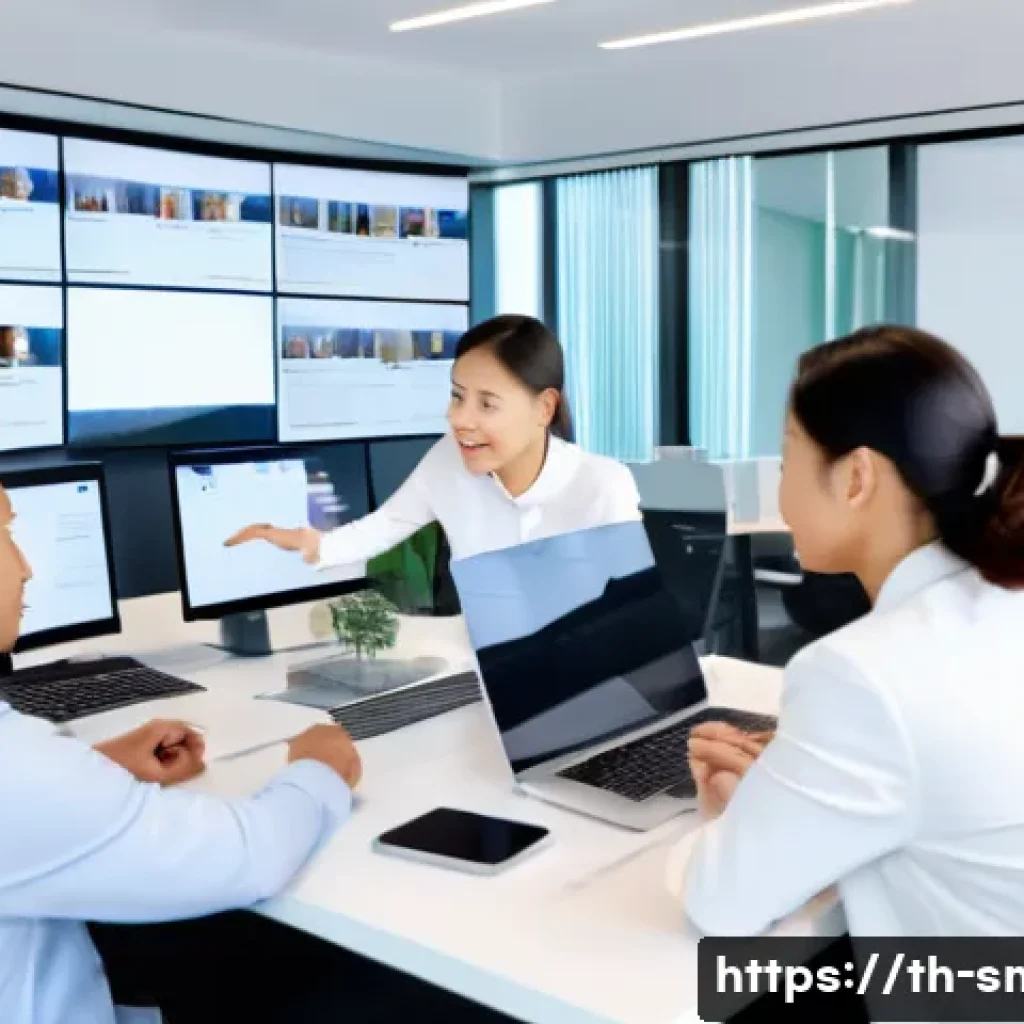 스포츠마케팅과 관련된 주요 법적 이슈 및 사례 - A professional marketing team in a modern office environment discussing copyright protection for ath...