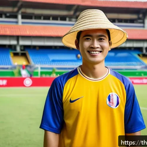 스포츠 구단의 팬 참여 마케팅 사례 - A vibrant fan club event in Bangkok featuring passionate Thai football fans wearing colorful team je...