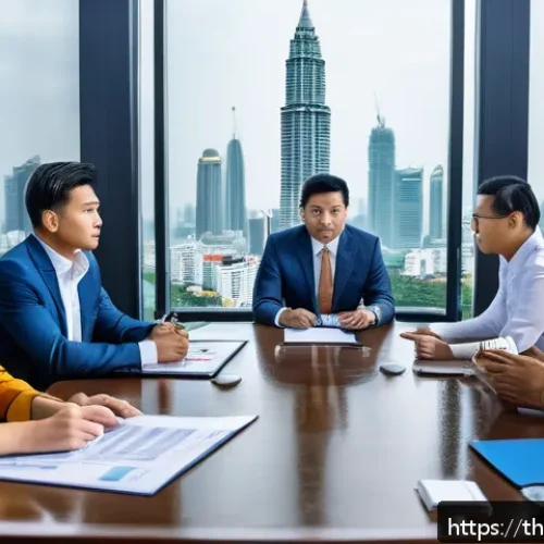 스포츠마케팅 전문가가 알아야 할 법률 - A professional business meeting scene in a modern Thai office environment, featuring a diverse group...